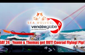 Seawolves Vendeeglobe 2024 report #24 Yoann & Thomas make it OUT! Conrad is flying! Jules V breaks!