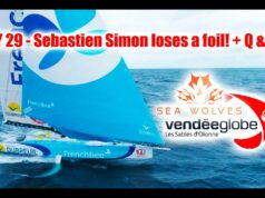 Seawolves Vendeeglobe 2024 report #29 Can Sebastien Simon go on with 1 foil?! Seawolves Questions!