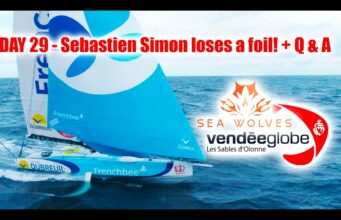 Seawolves Vendeeglobe 2024 report #29 Can Sebastien Simon go on with 1 foil?! Seawolves Questions!