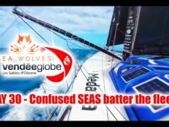 Seawolves Vendeeglobe 2024 report #30 Confused Seas batter the fleet! Pip Hare Cracks hullbeam!