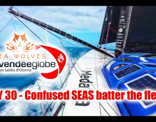 Seawolves Vendeeglobe 2024 report #30 Confused Seas batter the fleet! Pip Hare Cracks hullbeam!