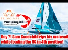 Seawolves Vendeeglobe 2024 report – Day 71 Sam Goodchild rips his Mainsail while in 4th place!