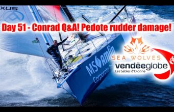 Seawolves Vendeeglobe 2024 report day 51 – Pedote rudder Damage! Conrad Q&A – Simon stuck in high P!